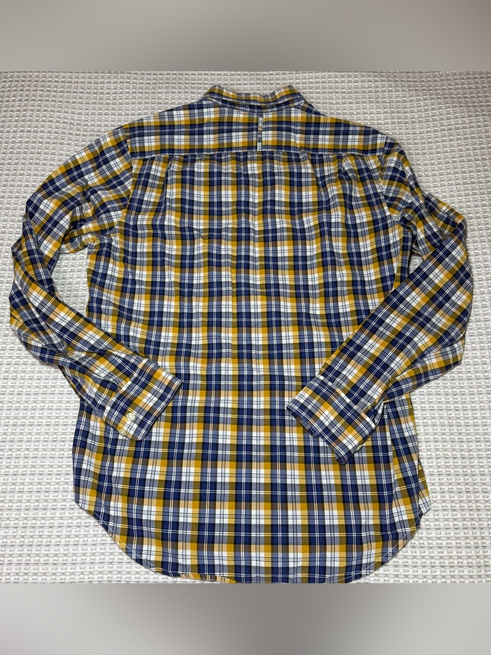 Banana Republic Men’s Size Small Blue Yellow Plaid Shirt Soft Wash Button-Down - Picture 8 of 8